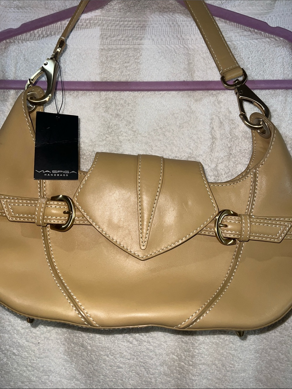 VIA SPIGA CARMEL LEATHER HANDBAG